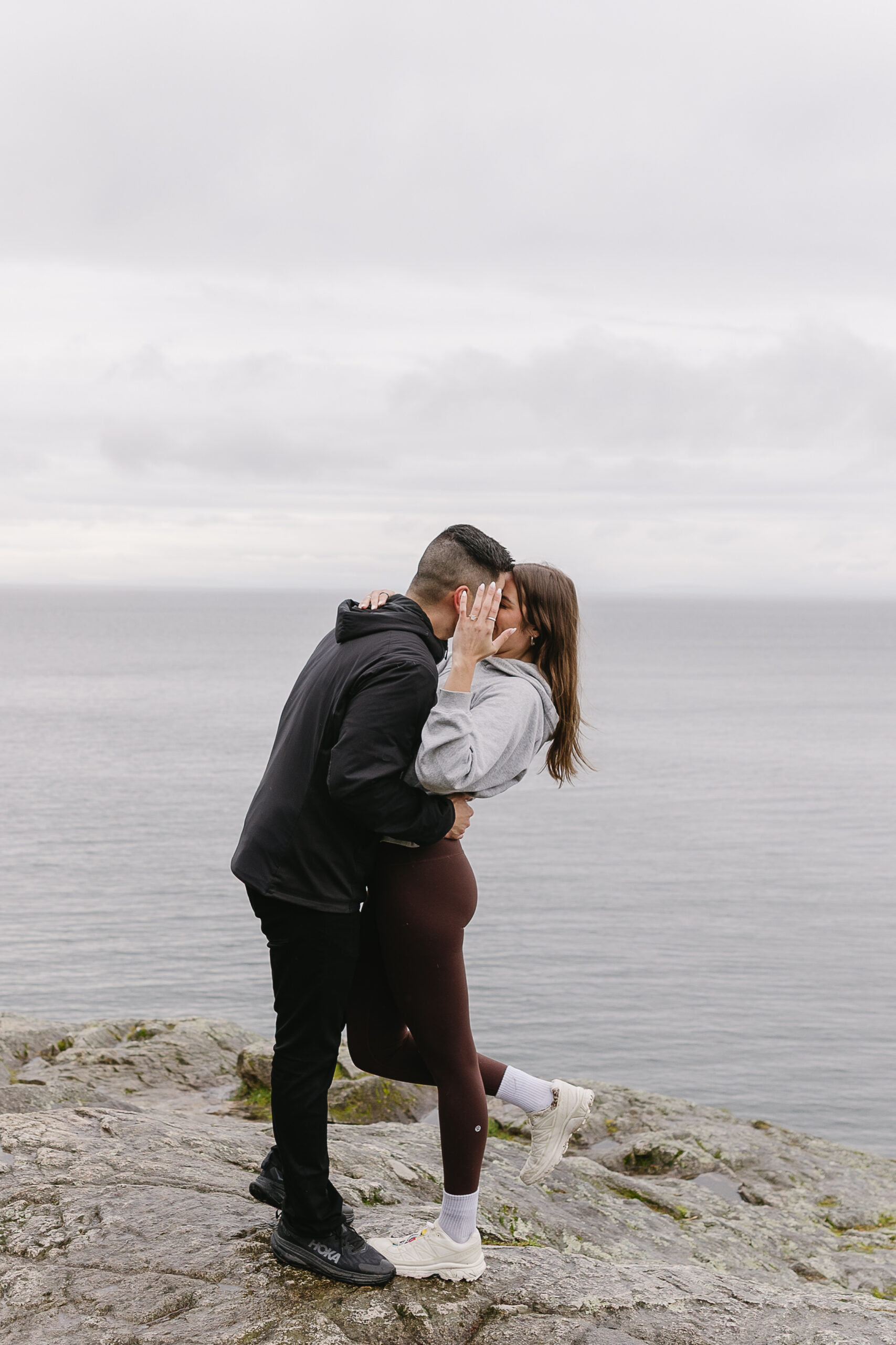 she said yes, proposal at lighthouse park vancouver